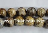 CAA395 15.5 inches 12mm round fire crackle agate beads wholesale