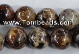 CAA398 15.5 inches 18mm round fire crackle agate beads wholesale