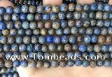 CAA4009 15.5 inches 6mm round blue crazy lace agate beads