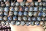 CAA4012 15.5 inches 12mm round blue crazy lace agate beads