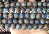 CAA4013 15.5 inches 14mm round blue crazy lace agate beads