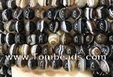 CAA4021 15.5 inches 12mm round line agate beads wholesale