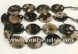 CAA4047 15.5 inches 30*40mm oval sakura agate beads wholesale
