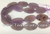 CAA4062 15.5 inches 30*50mm oval purple agate gemstone beads