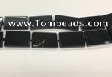 CAA4073 15.5 inches 30*50mm rectangle black agate gemstone beads