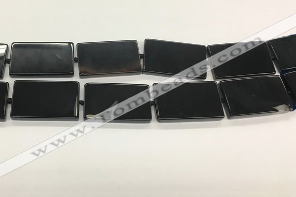 CAA4073 15.5 inches 30*50mm rectangle black agate gemstone beads