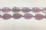 CAA4076 15.5 inches 30*50mm flat teardrop purple agate gemstone beads