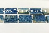 CAA4085 15.5 inches 25*40mm rectangle chrysanthemum agate beads