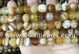 CAA4141 15.5 inches 10mm pumpkin line agate beads wholesale