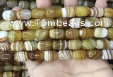 CAA4152 15.5 inches 10*14mm drum line agate beads wholesale