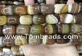 CAA4155 15.5 inches 15*20mm drum line agate beads wholesale