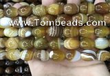 CAA4160 15.5 inches 12*16mm rice line agate beads wholesale