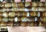 CAA4186 15.5 inches 10*14mm drum line agate gemstone beads