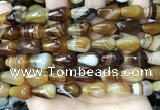 CAA4200 15.5 inches 10*16mm teardrop line agate gemstone beads