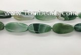 CAA4314 15.5 inches 25*50mm twisted oval line agate beads