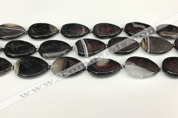 CAA4353 15.5 inches 22*30mm flat teardrop agate druzy geode beads