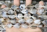 CAA4375 15.5 inches 12*16mm flat teardrop Montana agate beads