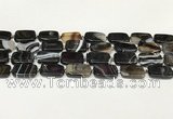 CAA4398 15.5 inches 15*20mm rectangle black banded agate beads