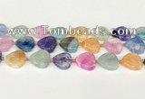 CAA4417 15.5 inches 20mm heart agate druzy geode beads