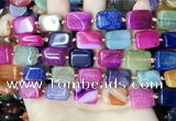 CAA4447 15.5 inches 12*16mm rectangle dragon veins agate beads