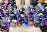 CAA4460 15.5 inches 12mm flat round dragon veins agate beads