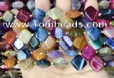 CAA4470 15.5 inches 12*12mm diamond dragon veins agate beads