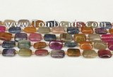 CAA4502 15.5 inches 10*14mm rectangle dragon veins agate beads