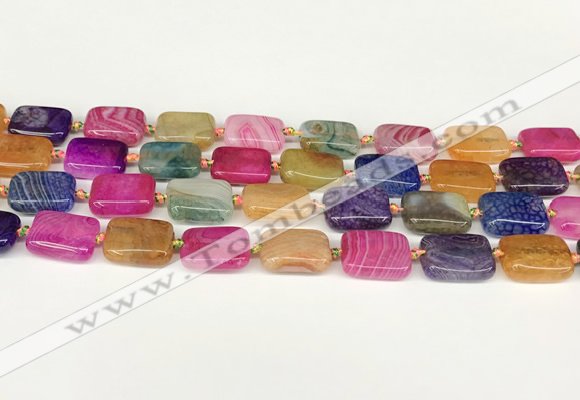 CAA4504 15.5 inches 13*18mm rectangle dragon veins agate beads