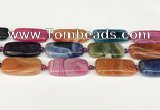 CAA4506 15.5 inches 13*30mm rectangle dragon veins agate beads