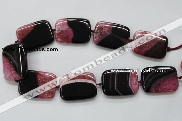 CAA451 15.5 inches 30*40mm rectangle agate druzy geode  beads