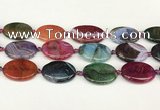 CAA4515 15.5 inches 22*30mm oval dragon veins agate beads