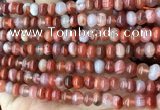 CAA4561 15.5 inches 4*6mm - 5*7mm rondelle south red agate beads