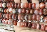 CAA4565 15.5 inches 8*13mm - 8*14mm rondelle south red agate beads