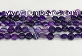 CAA4581 15.5 inches 10mm flat round banded agate beads wholesale