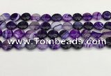 CAA4589 15.5 inches 12mm flat round banded agate beads wholesale