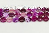 CAA4606 15.5 inches 16mm flat round banded agate beads wholesale