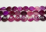 CAA4622 15.5 inches 20mm flat round banded agate beads wholesale