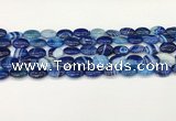 CAA4650 15.5 inches 10*14mm oval banded agate beads wholesale