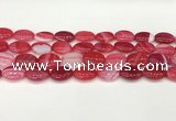 CAA4656 15.5 inches 12*16mm oval banded agate beads wholesale