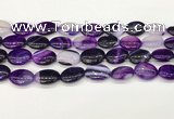 CAA4662 15.5 inches 13*18mm oval banded agate beads wholesale