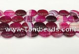 CAA4671 15.5 inches 15*20mm oval banded agate beads wholesale