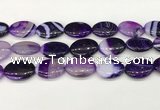 CAA4678 15.5 inches 18*25mm oval banded agate beads wholesale