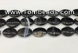 CAA4683 15.5 inches 18*25mm oval banded agate beads wholesale