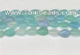 CAA4698 15.5 inches 12*16mm flat teardrop banded agate beads wholesale