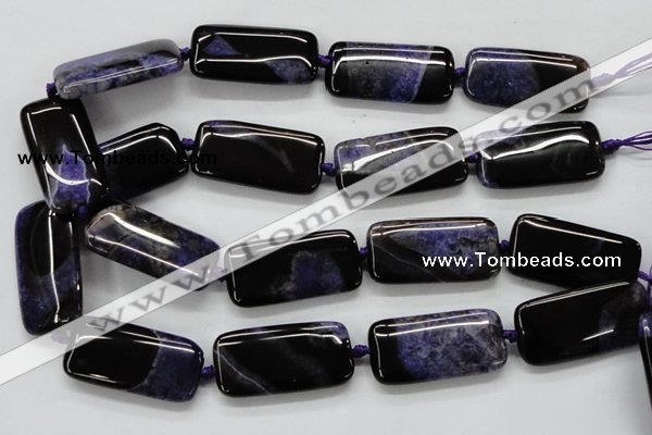 CAA470 15.5 inches 20*40mm rectangle agate druzy geode beads