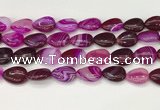 CAA4704 15.5 inches 13*18mm flat teardrop banded agate beads wholesale