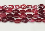 CAA4713 15.5 inches 15*20mm flat teardrop banded agate beads wholesale