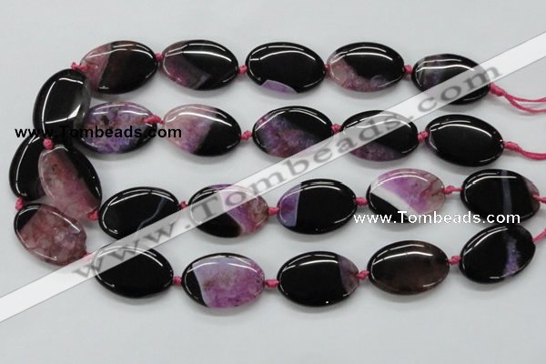 CAA472 15.5 inches 20*30mm oval agate druzy geode beads