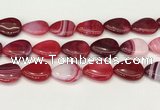 CAA4721 15.5 inches 18*25mm flat teardrop banded agate beads wholesale