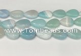 CAA4722 15.5 inches 18*25mm flat teardrop banded agate beads wholesale